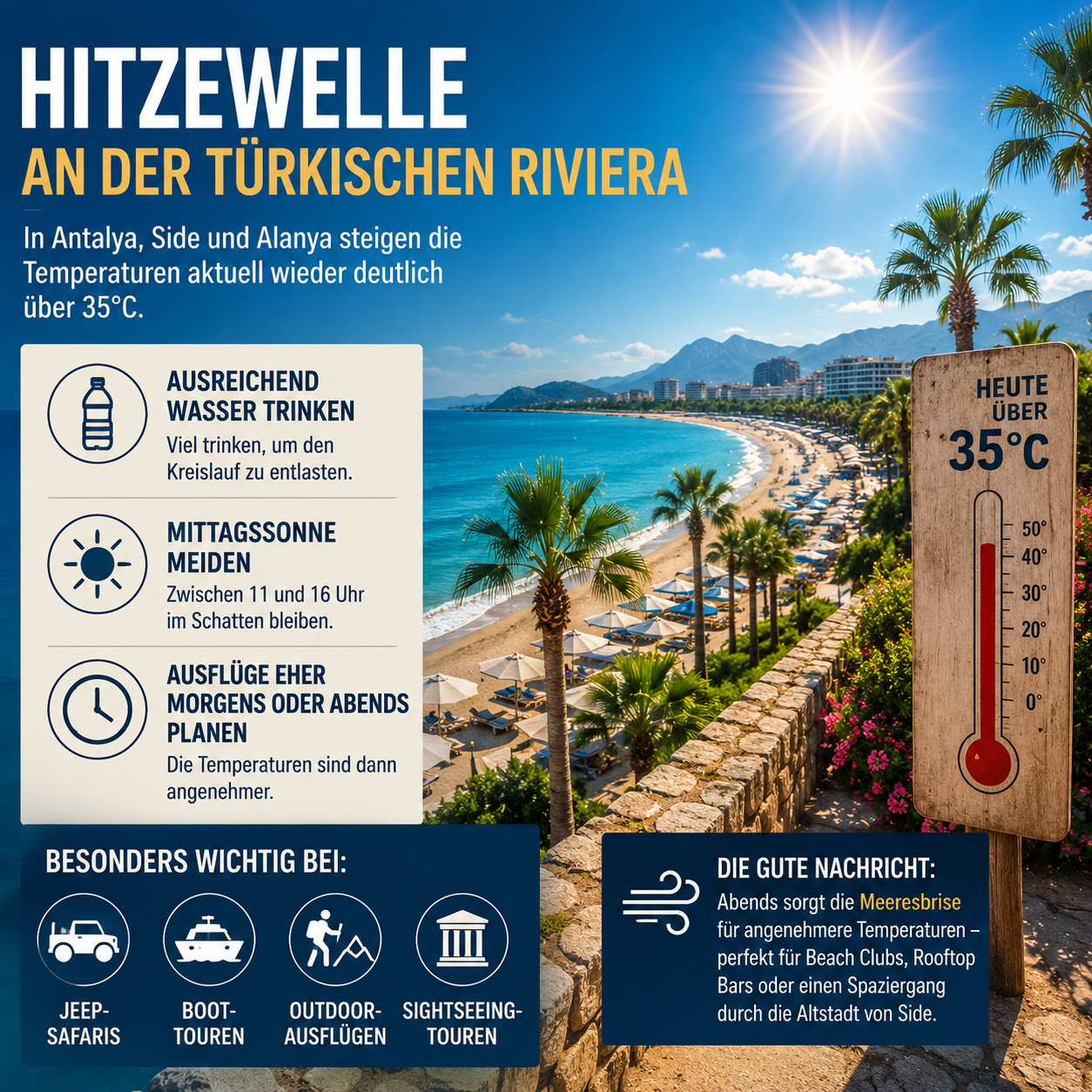 Hitzewelle an der Türkischen Riviera