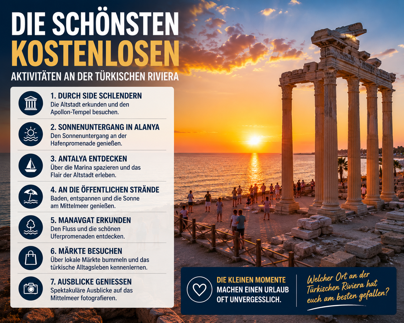 Die schönsten kostenlosen Aktivitäten an der Türkischen Riviera