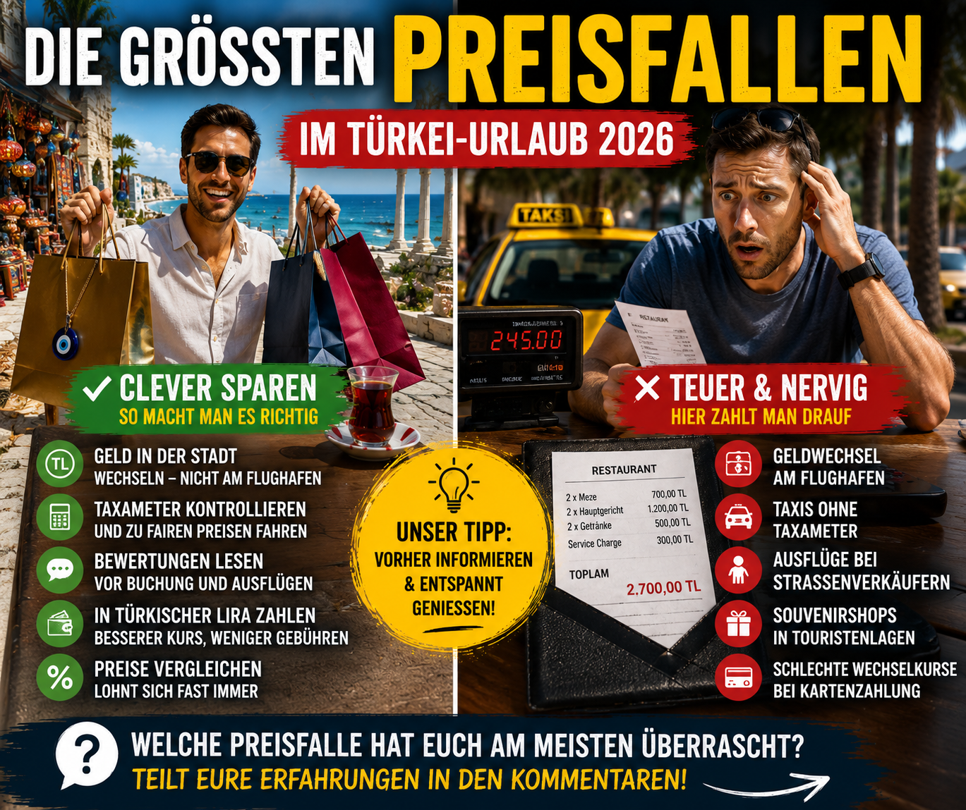 Die größten Preisfallen im Türkei-Urlaub 2026