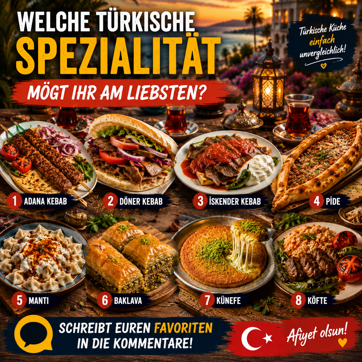Welche türkische Spezialität mögt ihr am liebsten?